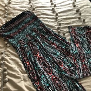 Stretchy Boho Tube Top Jumpsuit